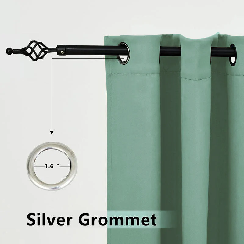 Suchoutdoor Outdoor Waterproof Curtains, Grommet Top Silver, for Porch/Pavilion/Patio, 1 Panel - Image 88