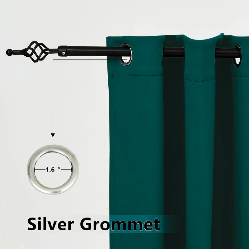Suchoutdoor Outdoor Waterproof Curtains, Grommet Top Silver, for Porch/Pavilion/Patio, 1 Panel - Image 92